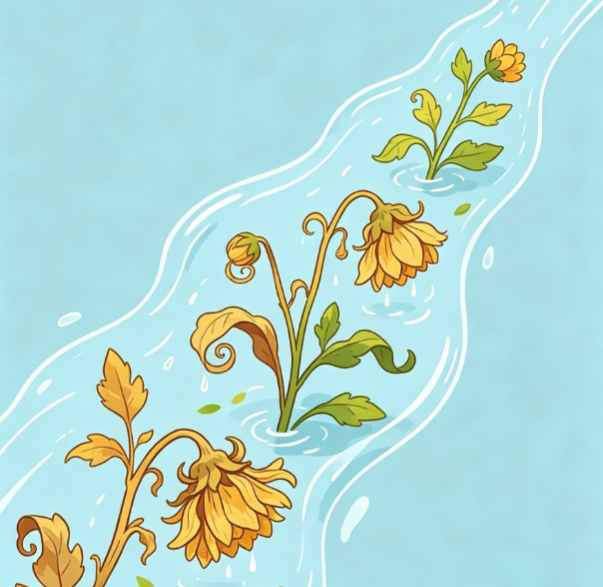 Water Guidance and Irrigation of Dried Plants