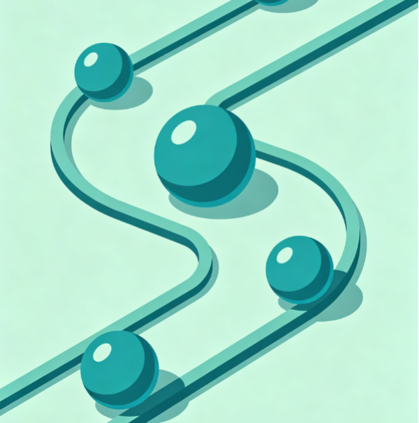 Magnetic Ball Track Division and Like-Pole Repulsion